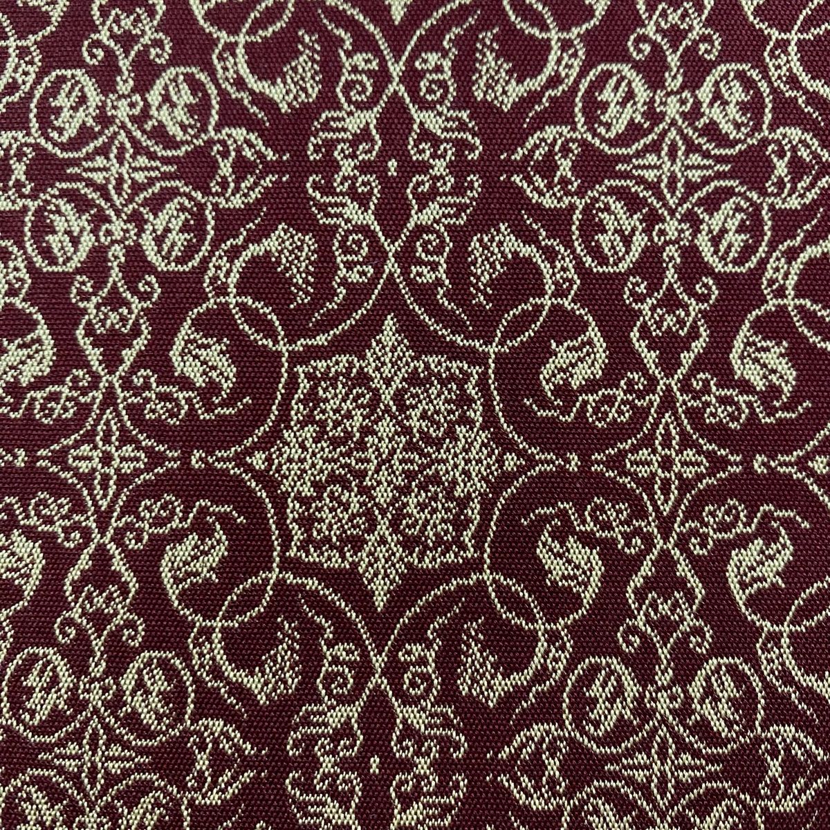 開き名古屋帯　美品　名品 龍村美術織物　葡萄唐草文錦　赤紫　正絹 開き名古屋帯 美品 名品 龍村美術織物 葡萄唐草文錦 赤紫 正絹 【中古