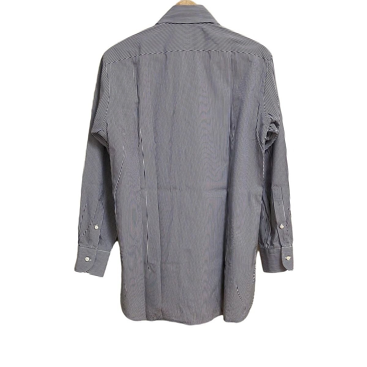 Aquascutum アクアスキュータム ストライプ 長袖 シャツ M