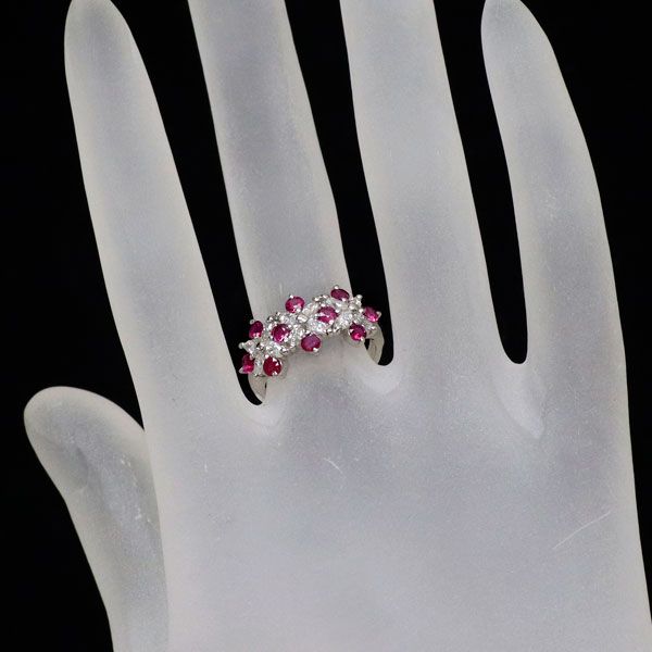Pt900 ルビー ダイヤモンド リング 0.77ct D0.52ct - メルカリ