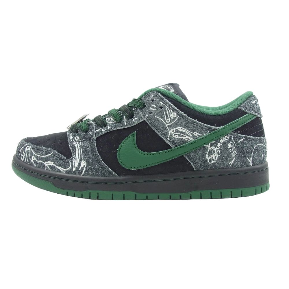 NIKE ナイキ HF7743-001 ×There Skateboards SB Dunk Low Pro Anthracite and Gorge Green ゼアスケートボード ダンク ロー プロ  スニーカー 26cm【新古品】【未使用】