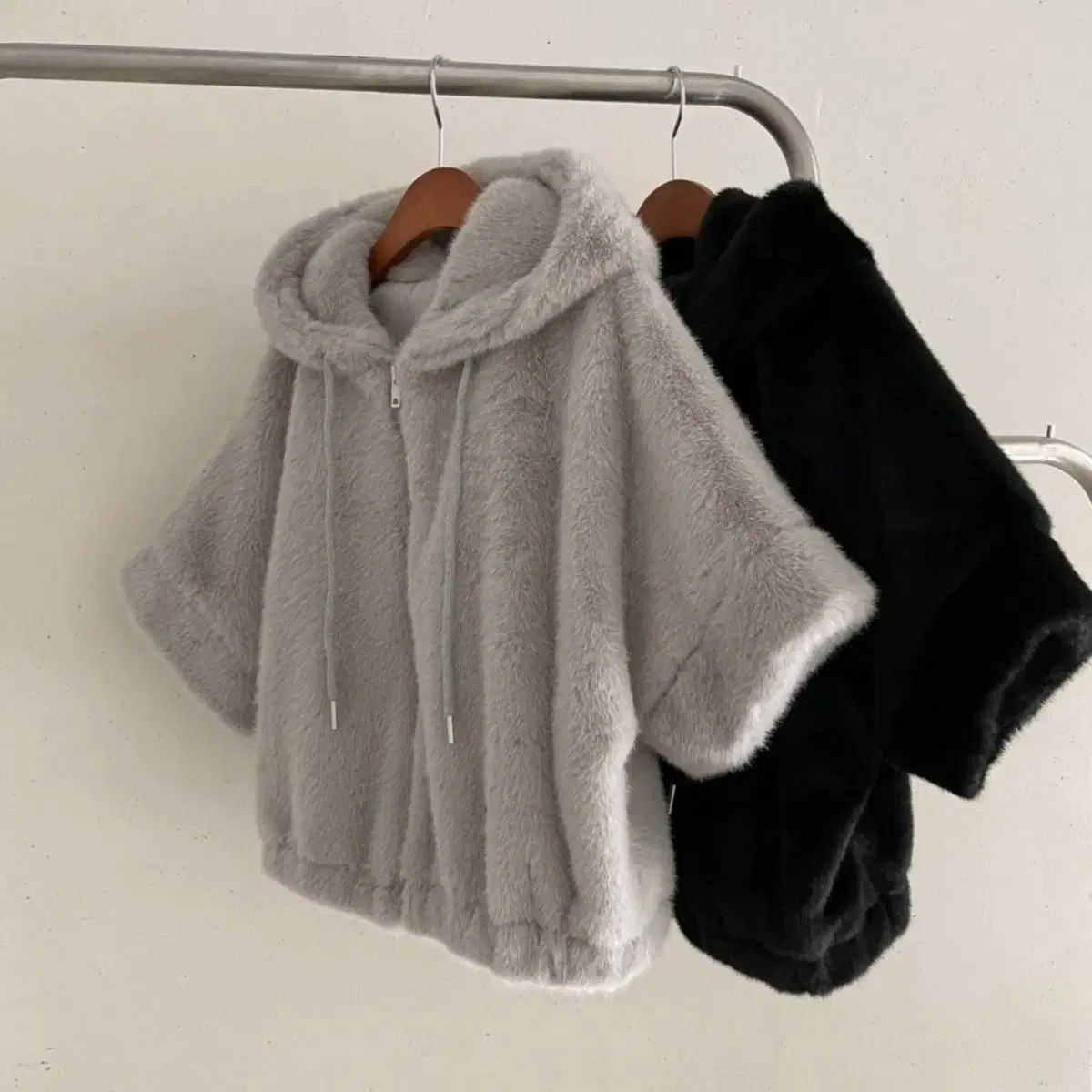 ファー フード ジャケット 2 COLOR