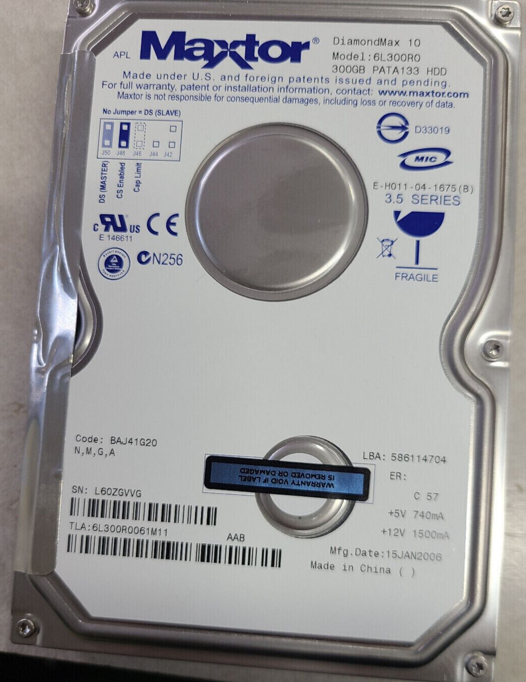 6L300R0 Seagate DiamondMax 10 300 GB 内蔵 7200 RPM 3.5 ハードドライブ
