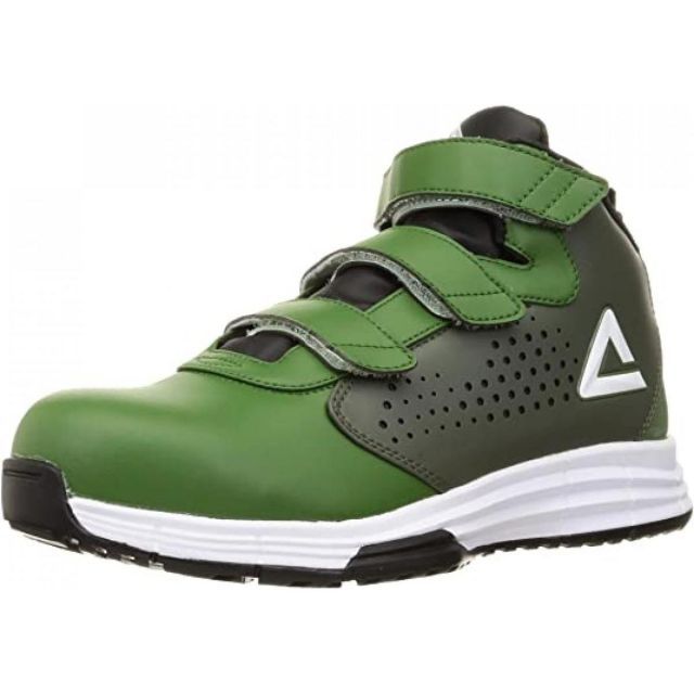 PEAK ピーク セーフティシューズ BAS-4510 ダークグリーン 26.5cm 安全靴 作業靴 スニーカー 軽量 抗菌防臭