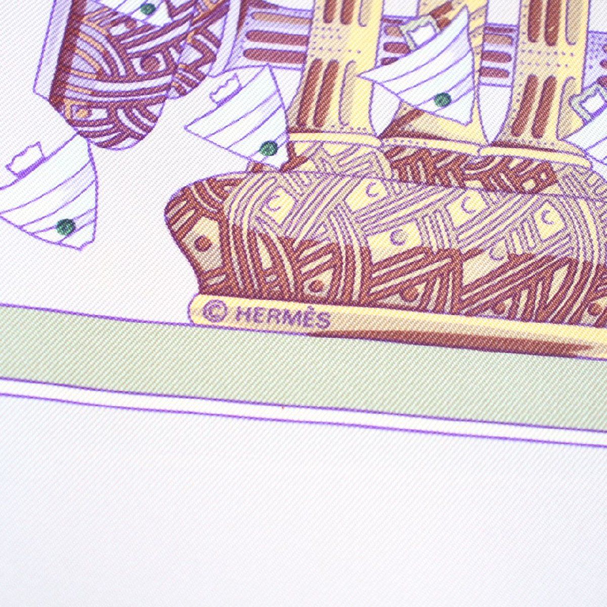 HERMES エルメス カレ 90 スカーフ 大西洋の出会い シルク100％ ブルー