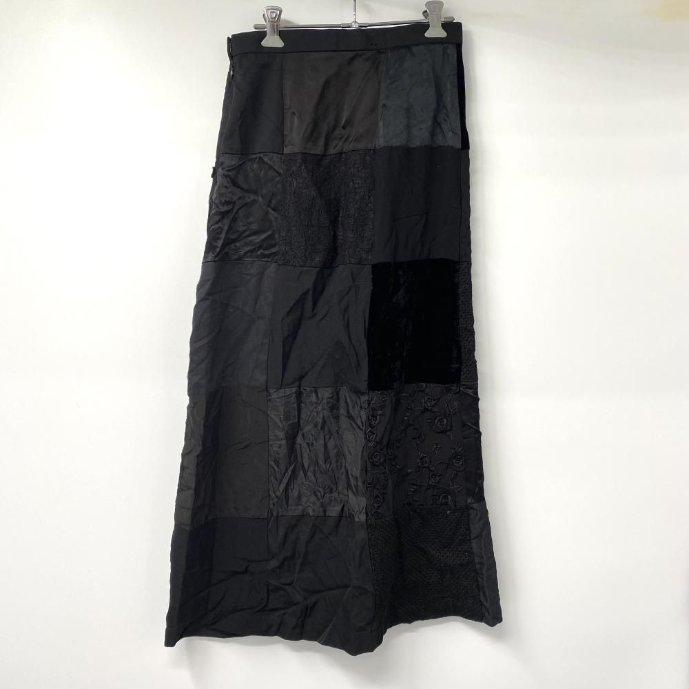 tricot COMME des GARCONS 花刺繍 ロングスカート ブラック サイズS トリココムデギャルソン 17 240017726870