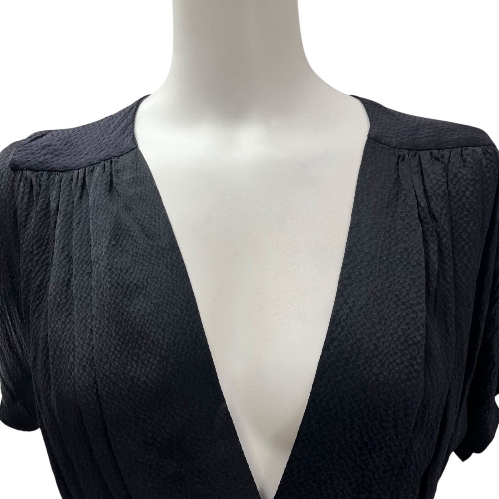 美品 バレンシアガ BALENCIAGA.SILK シルク ブラック ワンピース 36 