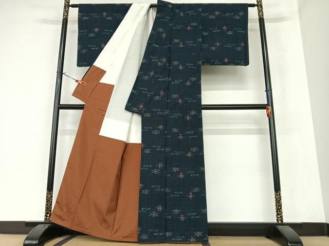 平和屋着物○上質な紬 丸文 正絹 逸品 DAAV3446du