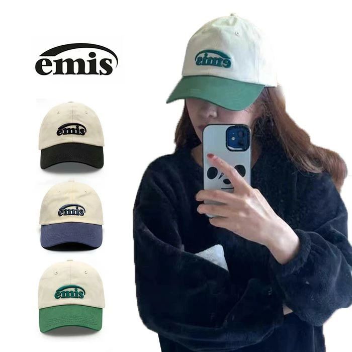 エミスEMIS ベースボールキャップ韓国の人気 帽子 海外並行輸入品　アウトドア ゴルフ　日焼け防止　紫外線対策　CAP キャップ レディース メンズ 深め
