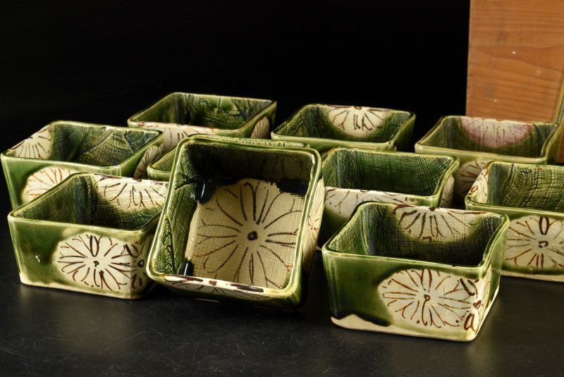 加藤作助造織部瓢向う付 5客 | 賢祥堂 うつわ店