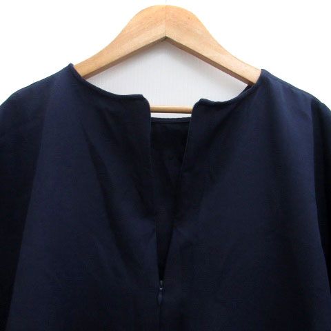 MORABITO モラビト ロングワンピース ネイビー モラビト MORABITO ワンピース ラウンドネック 半袖 ロング丈 F