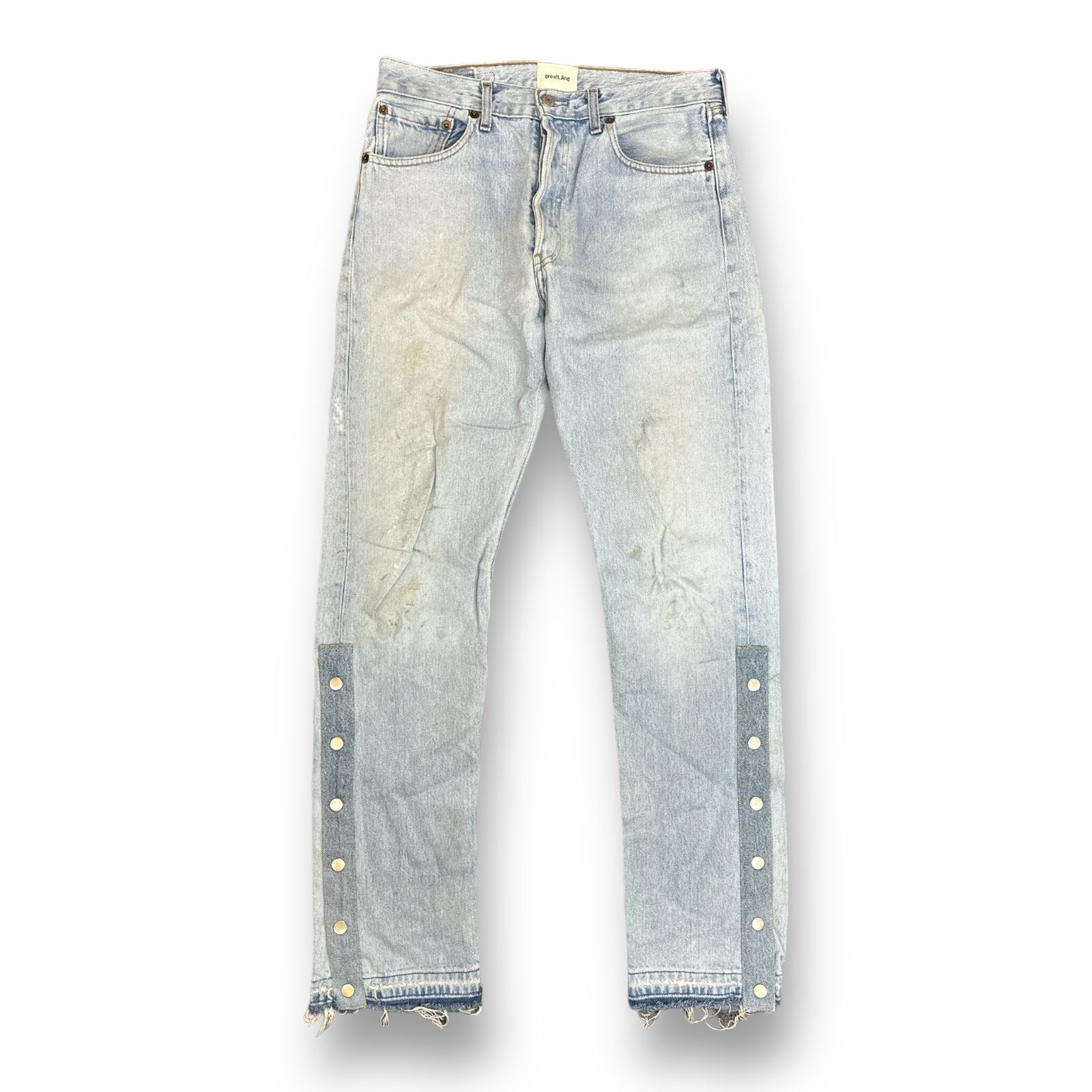 greatLAnd GRUNGMANDENIM スナップボタン デニムパンツ グレイトランド 