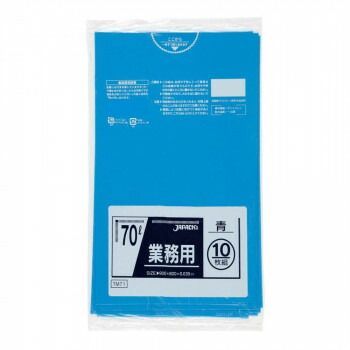 ジャパックス スタンダードポリ袋70L 青 10枚×40冊 TM71