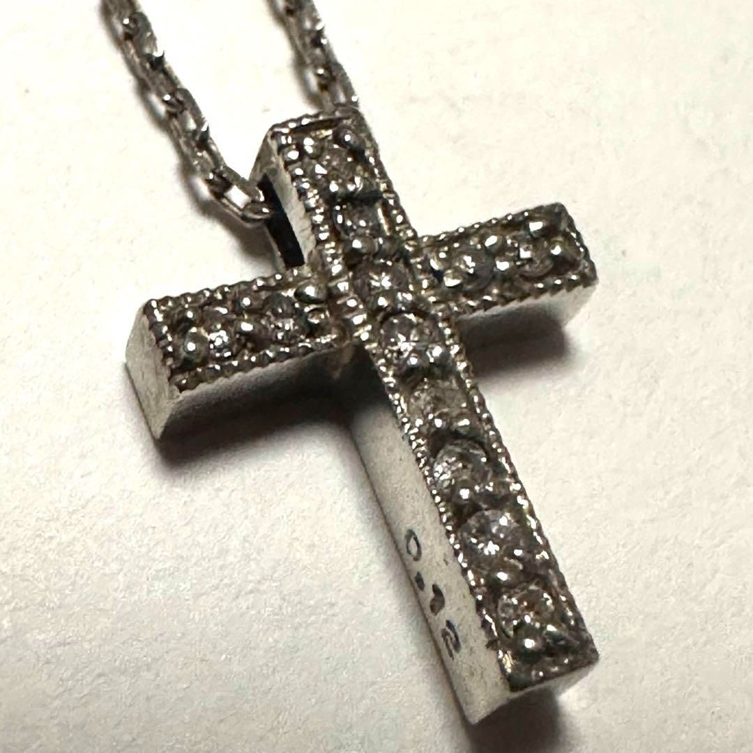 アガット agete ネックレス ダイヤモンド 0.12ct 十字架 クロス - メルカリ