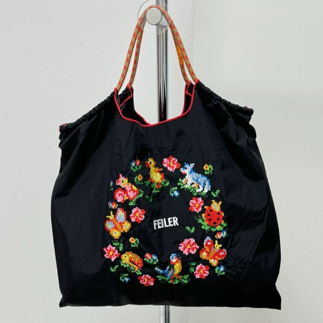 新品 ボールアンドチェーン アヒル 刺繍エコバッグ Lサイズ shopping 