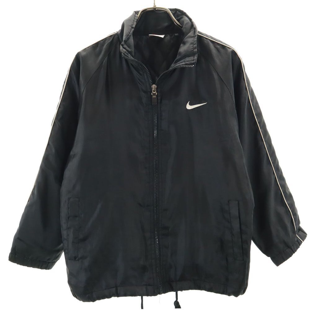 NIKE ナイキ 90s 白タグ オールド 中綿ジャケット 130 ブラック キッズ 古着