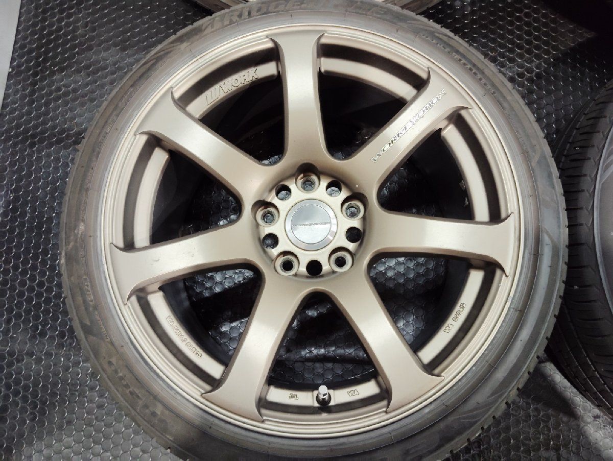 タイヤ走行短め BS NH200 215 45R17 夏タイヤ WORK EMOTION XT7 エモーション 17インチ 8J 9J5HPCD114.3 42 38 23年 ドリフト MTA129