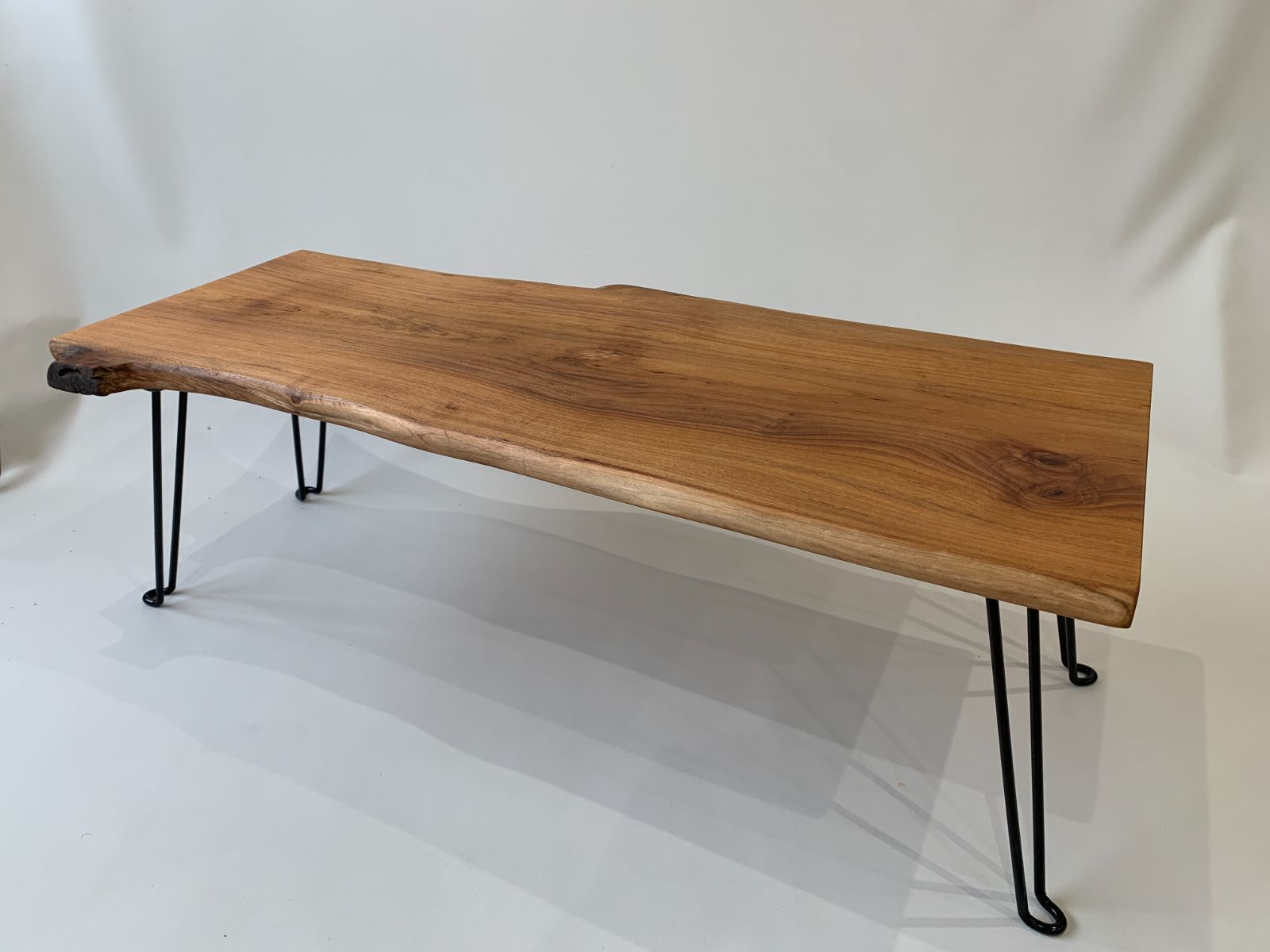 桜 サクラ 一枚板折り畳みテーブル 90cm ローテーブル ちゃぶ台 [T091]