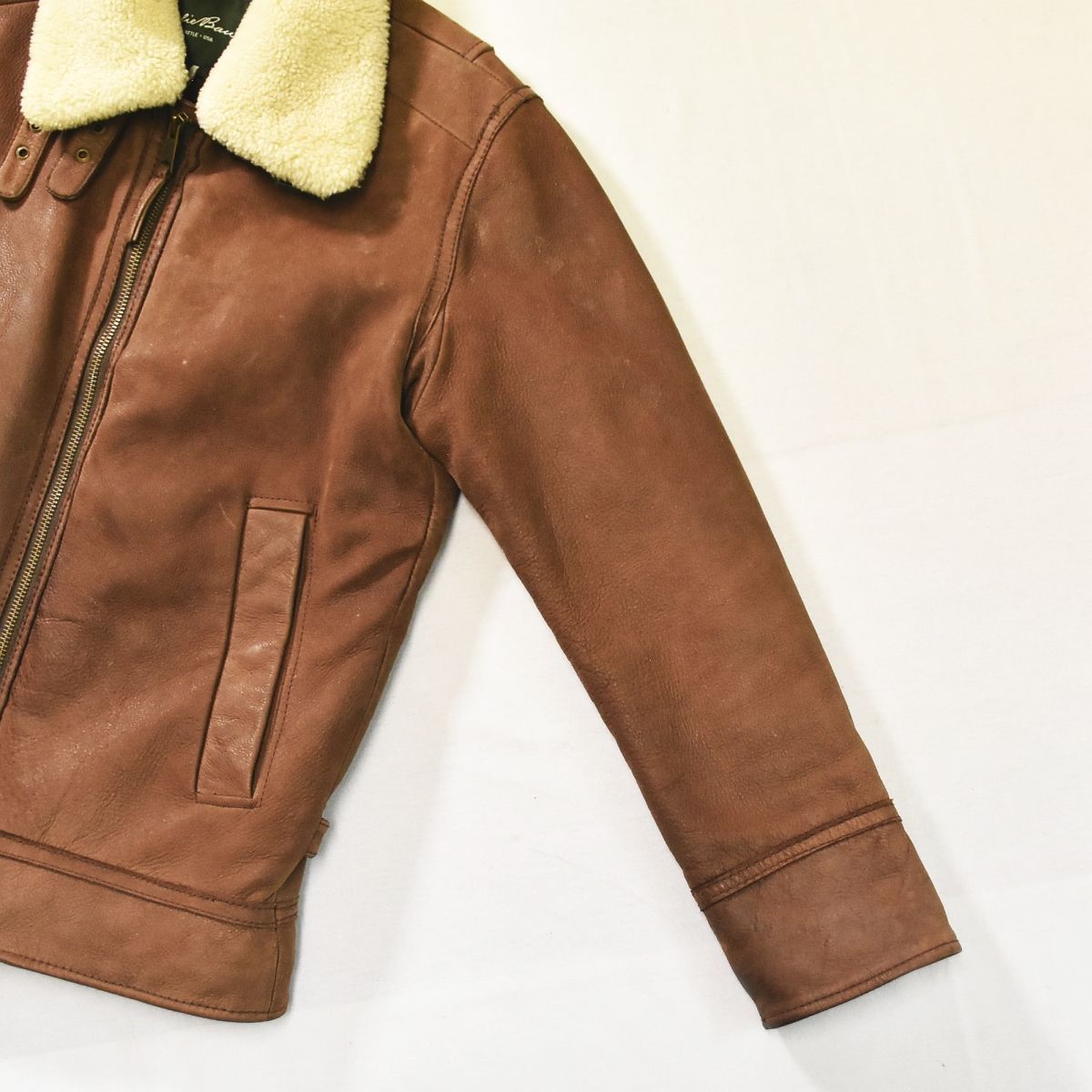 エディーバウアー Eddie bauer B-3 レザー フライトジャケット 牛革 襟