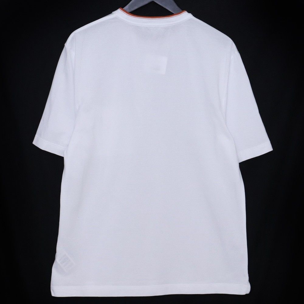 【新品未使用タグと箱付き】HERMES サドルステッチ Tシャツ Mサイズ HERMES サドルステッチ サイレックス コットン Tシャツ Mサイズ