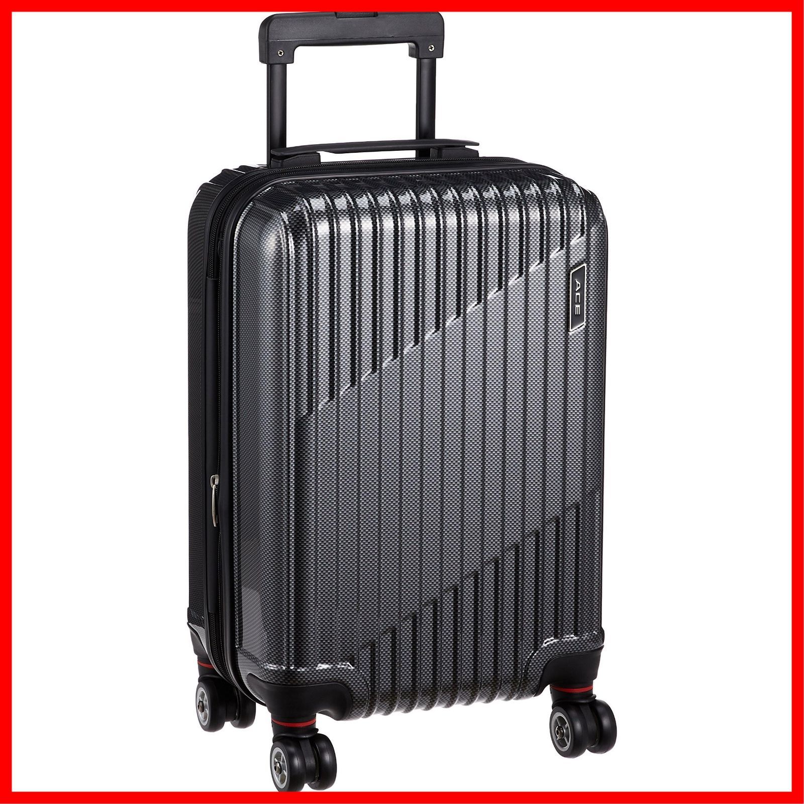 在庫処分 機内持込可 39.0L 06316 48cm エキスパンド機能付 3.2kg クレスタ 06316 スーツケース 01 エース ブラックカーボン