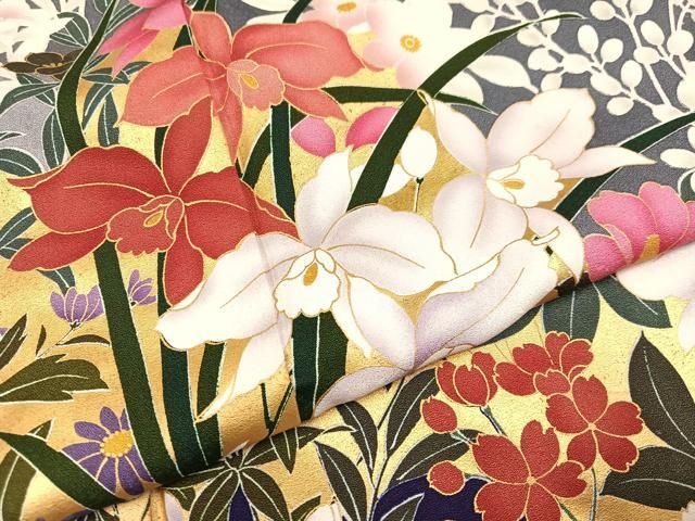 平和屋着物○豪華振袖 花蝶文 金彩 正絹 逸品 AABA1261ph - メルカリ
