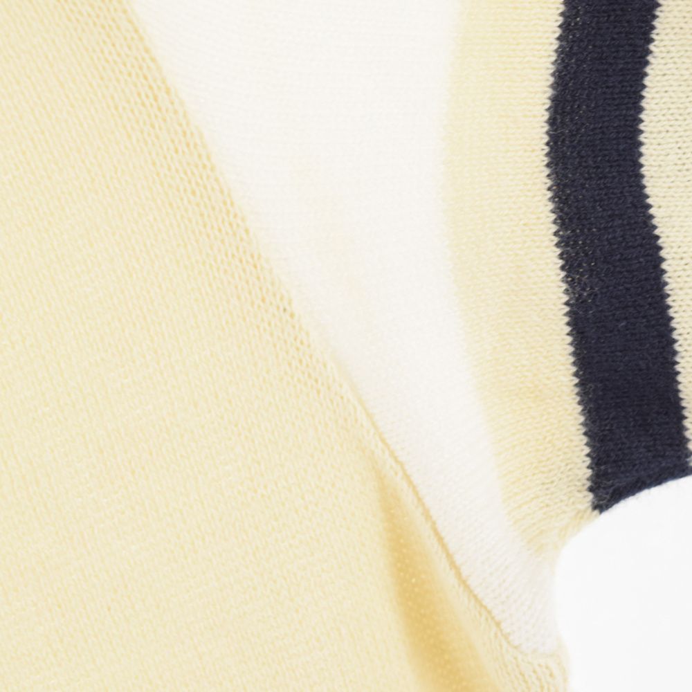 LOEWE (ロエベ) 21SS Stripe T-Shirt In Organic Cotton H664Y22J02 アームストライプ  半袖Tシャツ バックロゴ クリーム