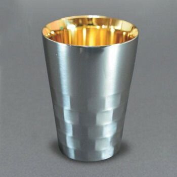 TSUBAME SUSCUP タンブラーS 内面24金メッキ φ7×12cm YKW-0075S
