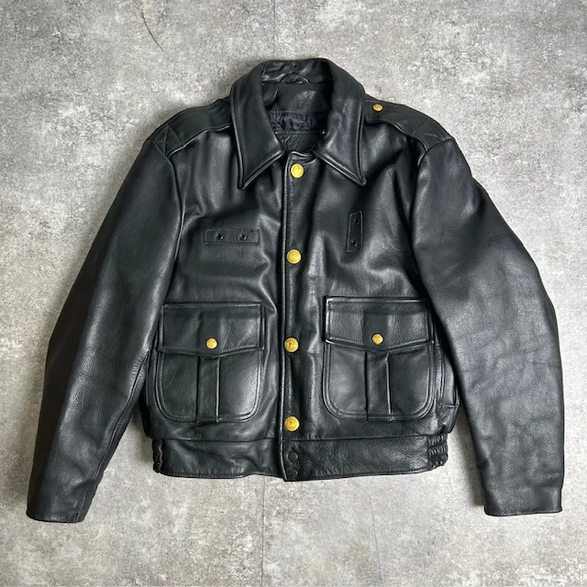 ゴールデンサイズ38！オーチャードブランデッドガーメンツダブルレザーライダース黒 ゴールデンサイズ38！オーチャードブランデッドガーメンツダブル