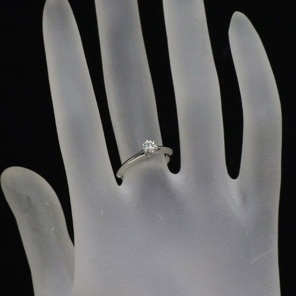 ティファニー Pt950 ダイヤモンド リング 0.23ct G VVS1 ソリティア  