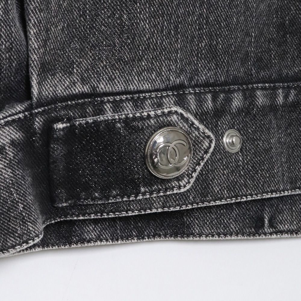 【CHANEL】デニムジャケット　36 中古・古着通販】CHANEL (シャネル) ココマークボタンデニム