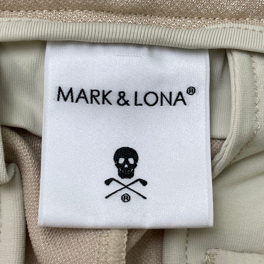 サイズ：50 MARK&amp;LONA マークアンドロナ ; ストレッチパンツ スカル 総柄 ベージュ系 [240101463032] ゴルフウェア メンズ ストスト サイズ：50 MARK&LONA マークアンドロナ ; ストレッチパンツ