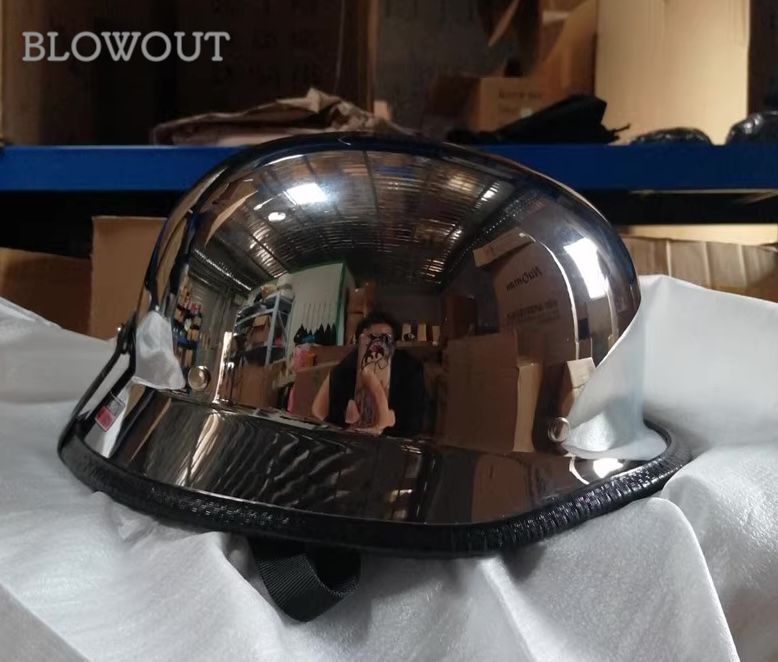ジャーマンヘルメット　ナチヘル　クローム　ハーレー Blowout ジャーマンヘルメット ナチヘル クローム ショーティー