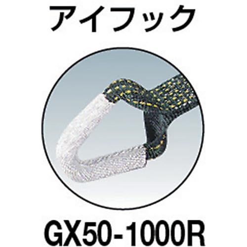 トラスコ中山 TRUSCO 強力型ベルト荷締機 1000kg アイタイプ 50mm幅 GX50-1000R