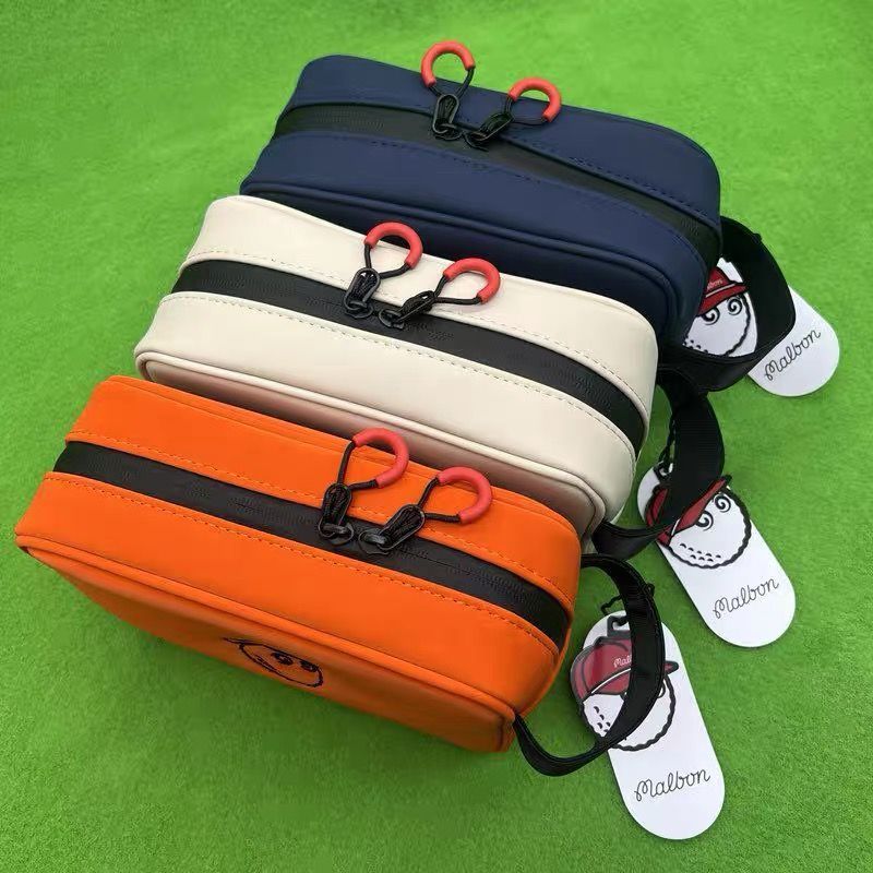 即発送★Malbon Golf ゴルフポーチ ベージュ ブランド 品 通販スポーツ - 即発送☆Malbon Golf ゴルフポーチ