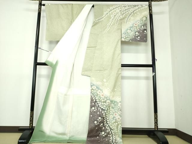 平和屋着物○本場染大島紬 訪問着 作家物 絞り 辻が花 暈し染め ロング