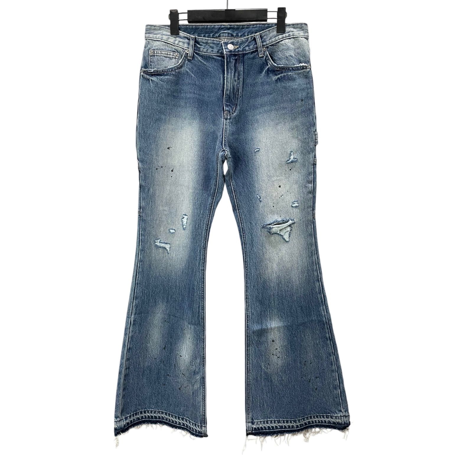 EMOSTANCECLUB PAINTED FLARE FIT CARPENTER JEANS - メルカリ