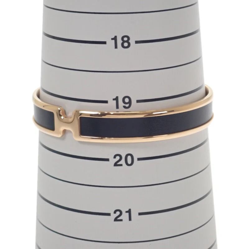 HERMES ブレスレットオランプ バングル ボックスカーフ ブラック ゴールド金具 レディース SIROKUMA-CORPORATION_COM