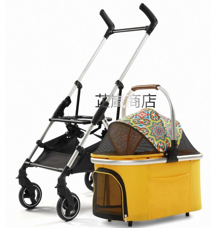 ペットカート軽量折りたたみ車バッグ分離式屋外多犬猫カート