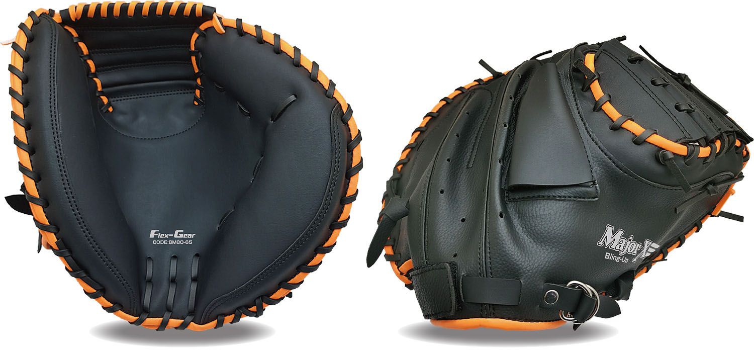 ユニックス UNIX キャッチャーミット ブラック×オレンジ グローブ 野球