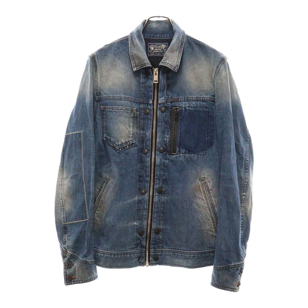 ディーゼルインダストリーのデニムジャケットです。 DIESEL ディーゼル デニムジャケット メンズ 切りっぱなし加工