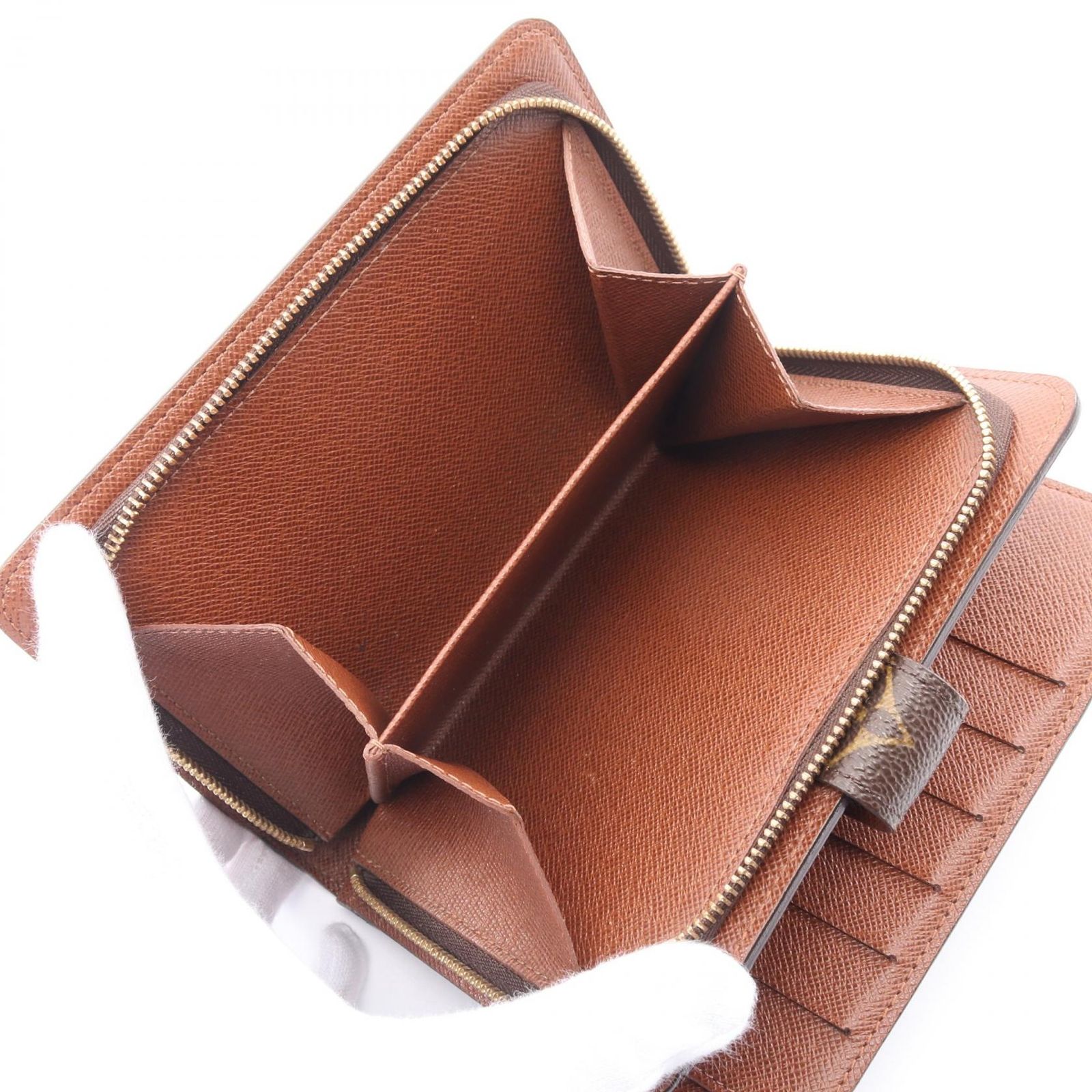 ルイヴィトンポルトパピエジップ二つ折り財布ウォレットモノグラム