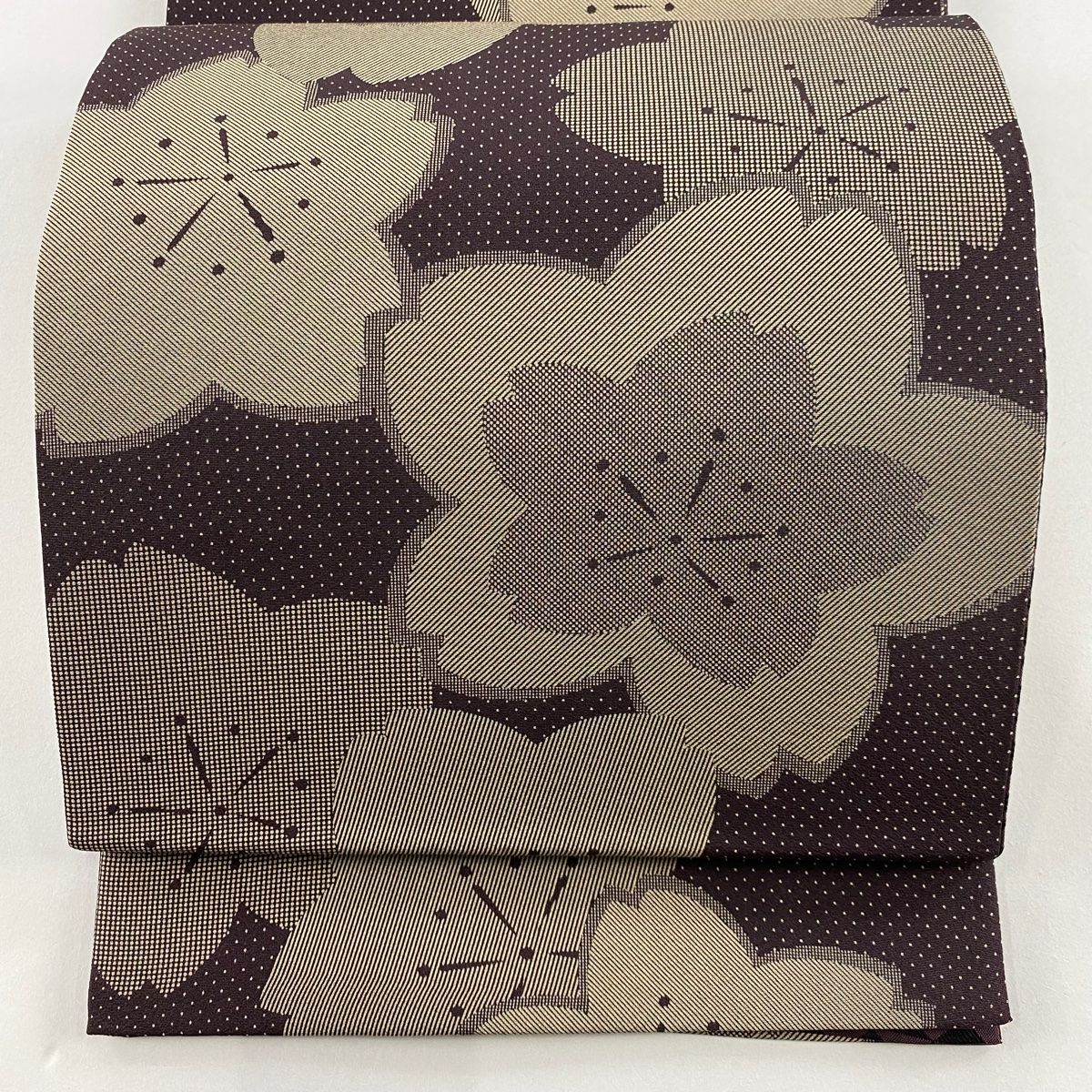 【美品】袋帯　正絹　桜 袋帯 美品 名品 桜 ドット 濃紫 全通 正絹 【中古】 - メルカリ