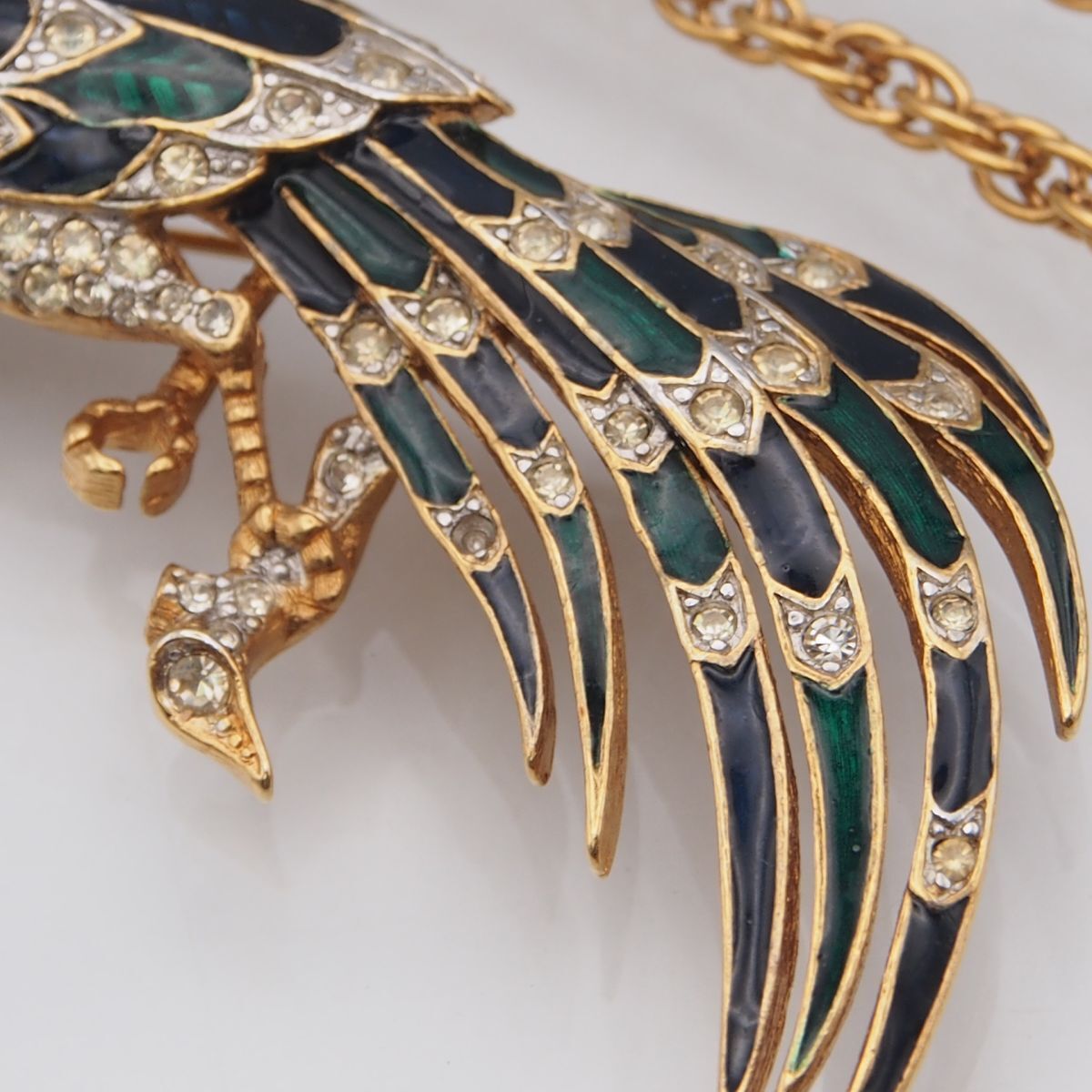 全国送料無料です！ G274 ドーラン D ORLAN 2way ペンダント ネックレス ブローチ バード 鳥 モチーフ ゴールド デザイン