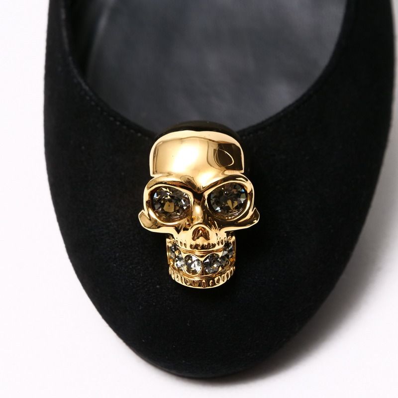 Alexander McQUEEN スカル フラットシューズ 2025年最新】アレキサンダーマックイーン フラットシューズ