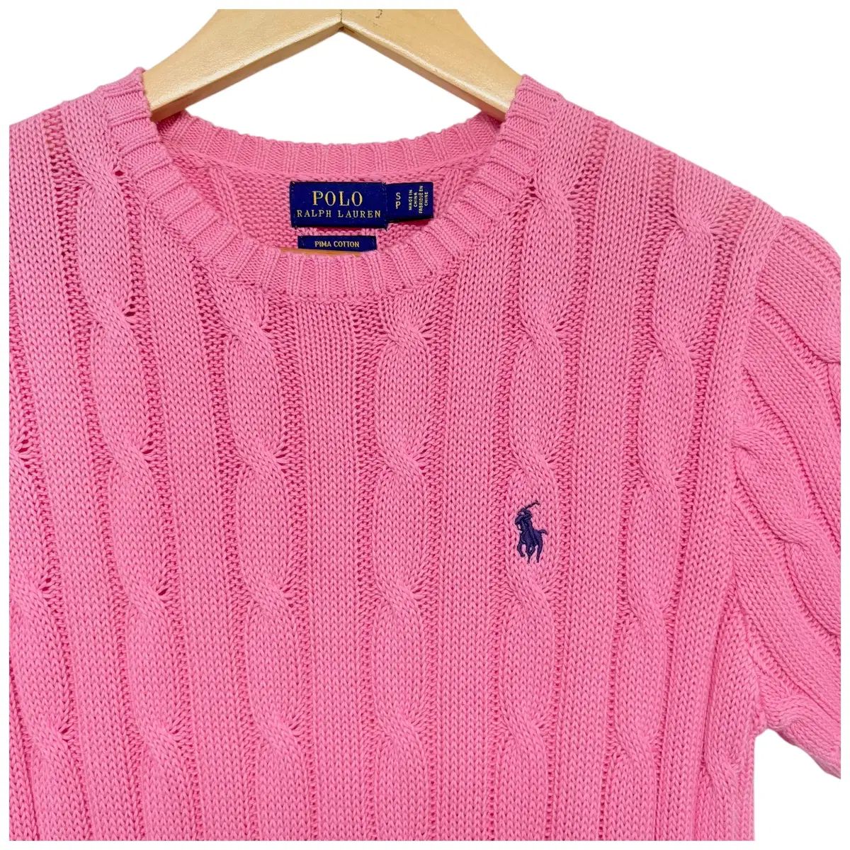 3425 ポロ Ralph Lauren(ラルフローレン) ピンク ケーブル編み