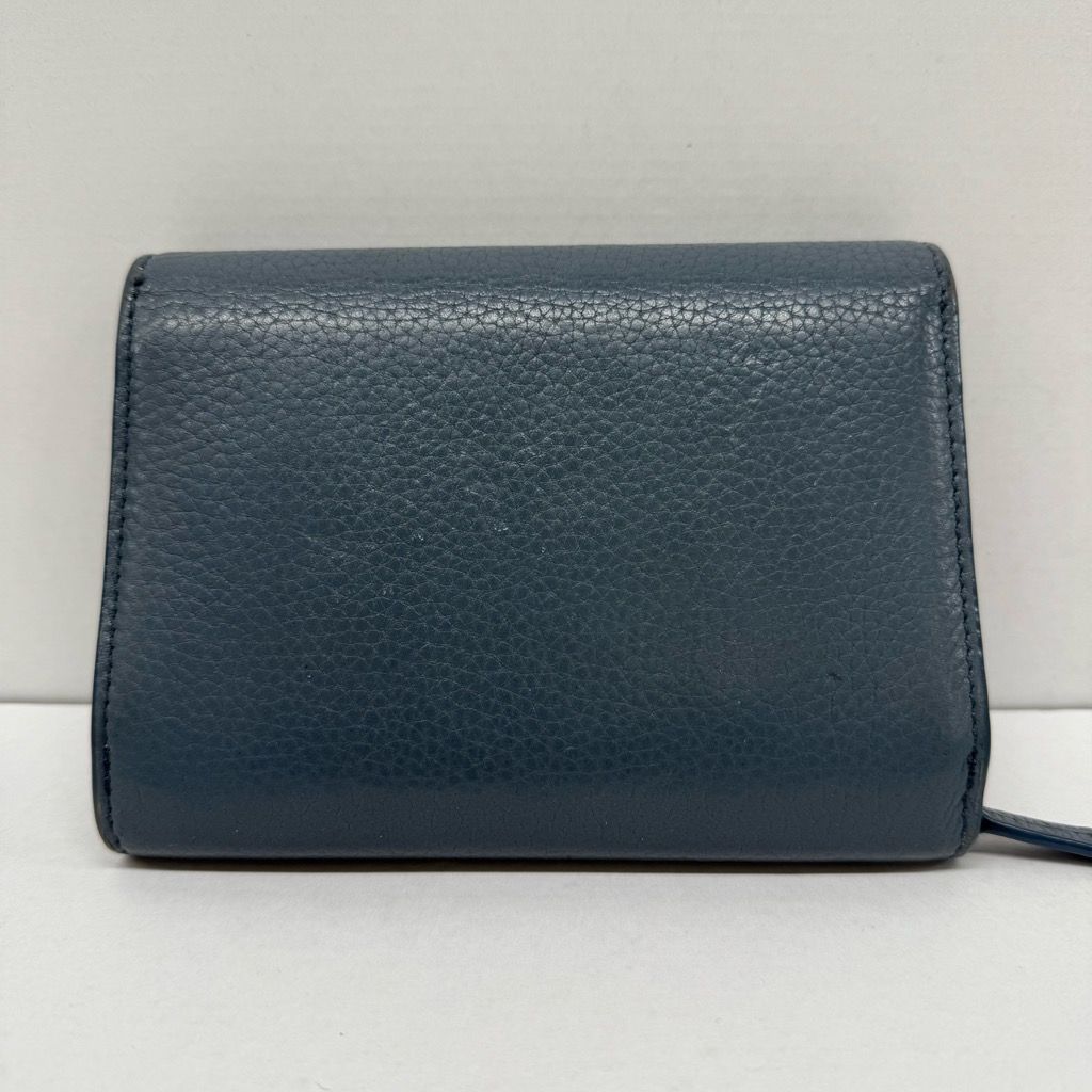 BALLY バリー 二つ折り財布 【未使用品】 BALLY 二つ折り財布 カードケース 2点セット ブルー系 くすみ