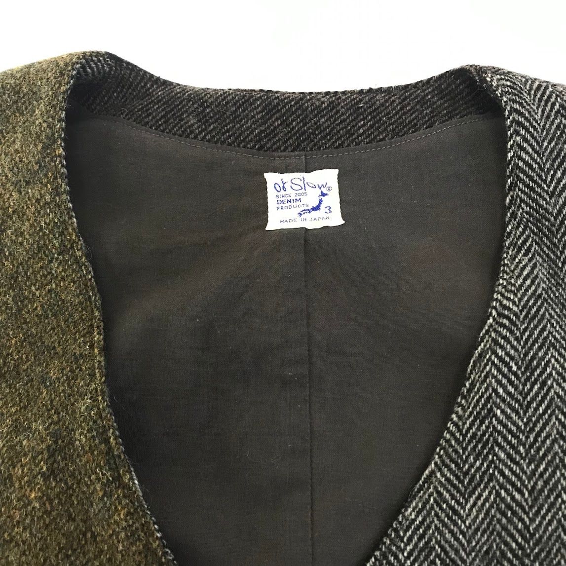 倉吉店】 中古 orSlow | オアスロウ ベスト 配色切替ウール