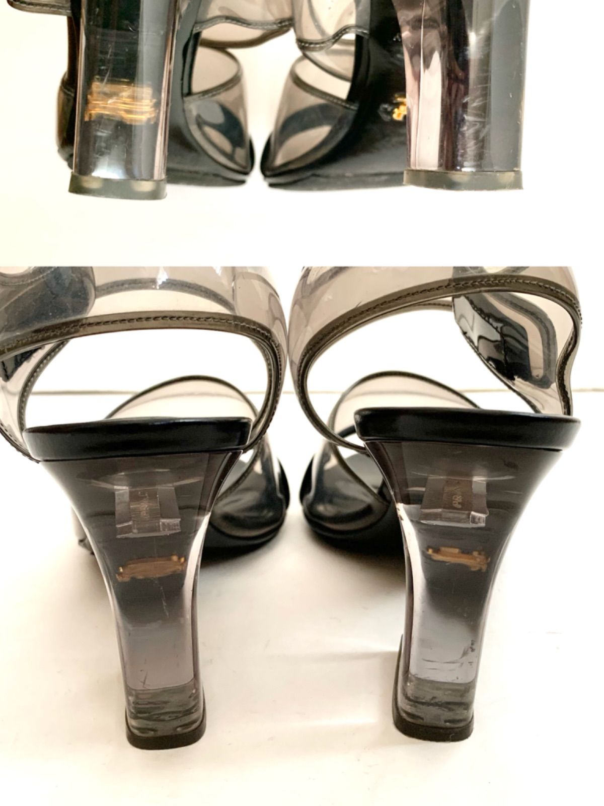 ほぼ未使用 PRADA プラダ クリアサンダル ミュール スケルトン シルバー PRADA プラダ スケルトンサンダル クリアサンダル - メルカリ