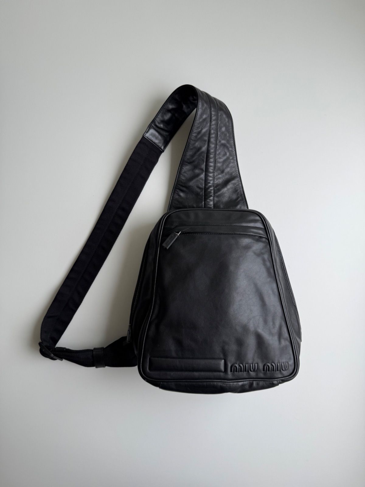 FW1999 MIU MIU LEATHER BODY BAG ミュウミュウ 1999年 90s レザー 