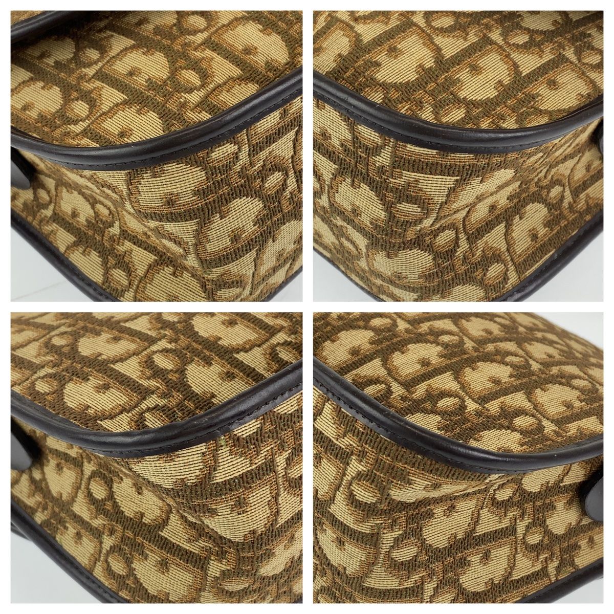 ディオール トロッター ロゴ ハンドバッグ ブラウン ベージュ